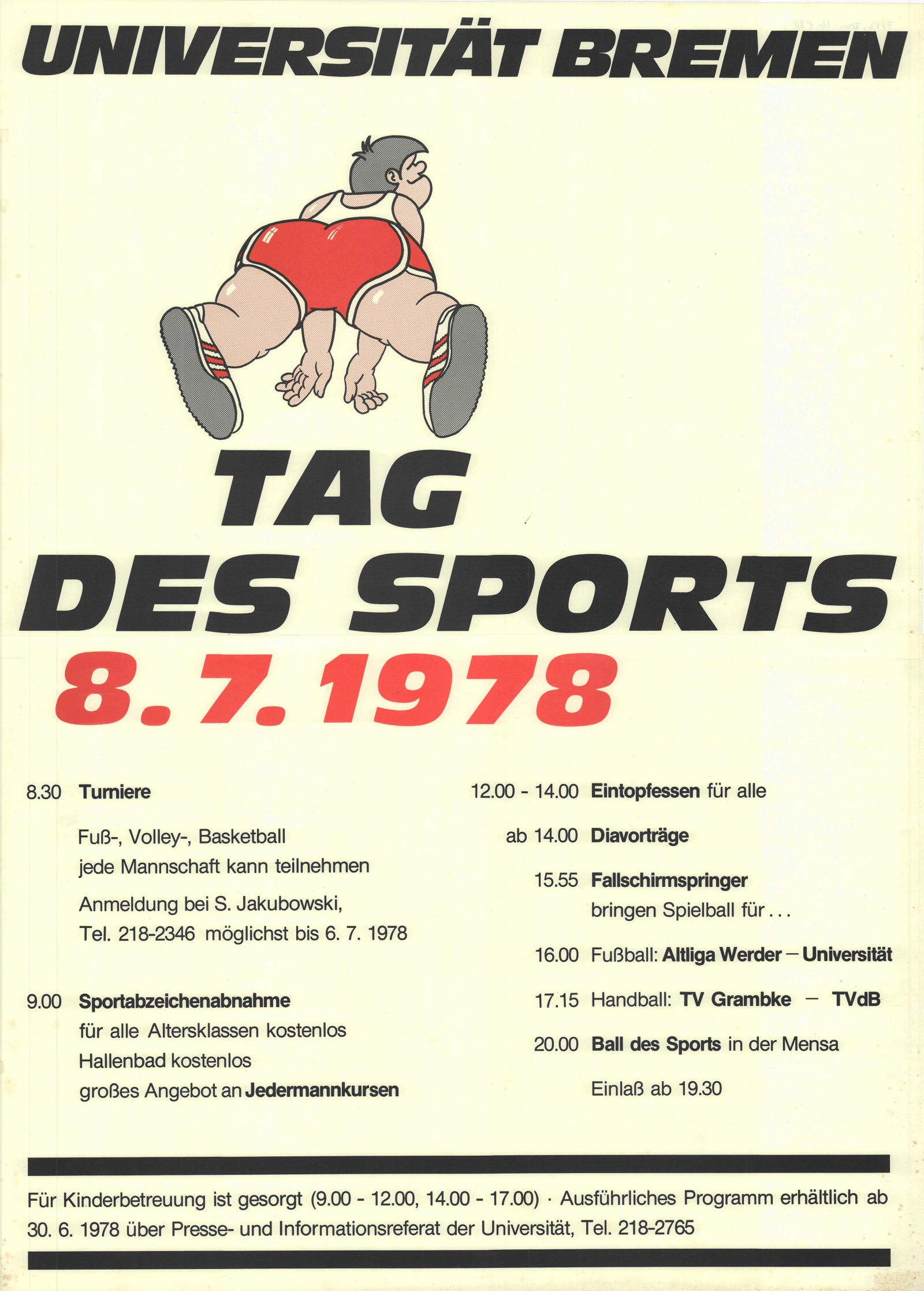 Plakat Tag des Sports