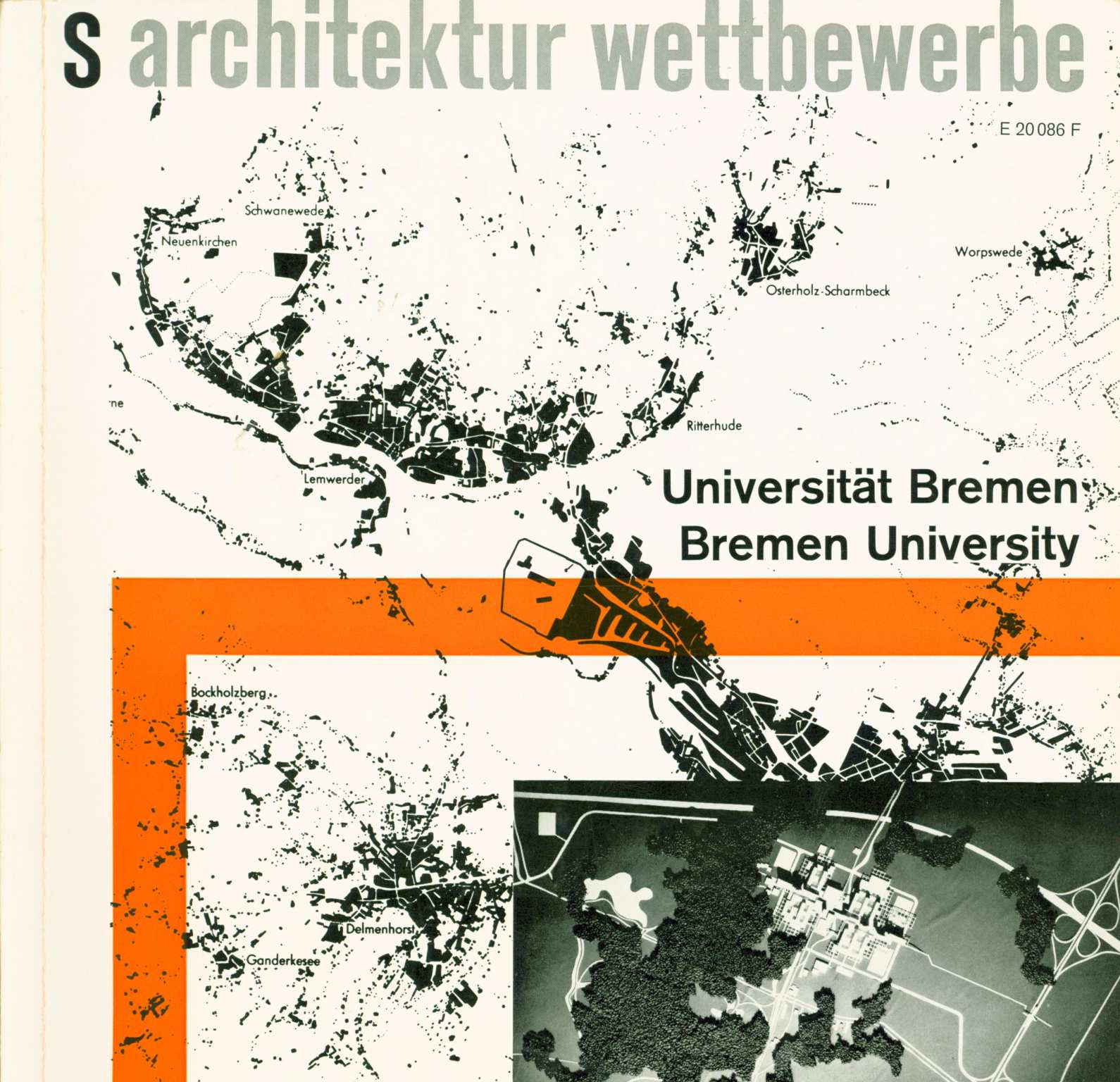 Titelblatt der Zeitschrift Architektur Wettbewerbe. Diese Ausgabe aus 1967 stellt einige Entwürfe des Wettbewerbs um den Generalbebauungsplan für die Universität Bremen vor.