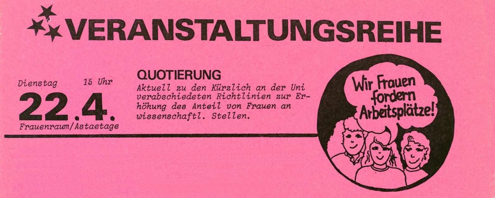 Ausschnitt Programm Frauen